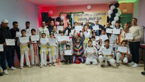 جمعية “الذراع الأسود” بتايكواندو تنظم حفلاً لتوزيع الأحزمة والشواهد بالعروي