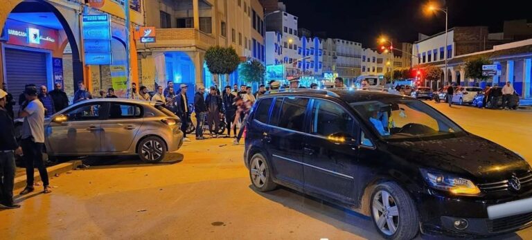صور : حادثة سير مروعة وسط الدريوش تخلف مصابًا وخسائر مادية كبيرة